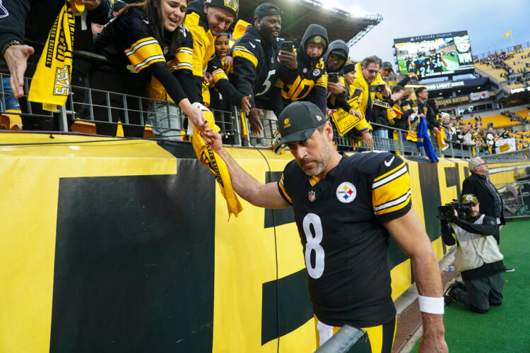 Aaron Rodgers is leaning into his time in Pittsburgh. The Steelers are in first place because of it